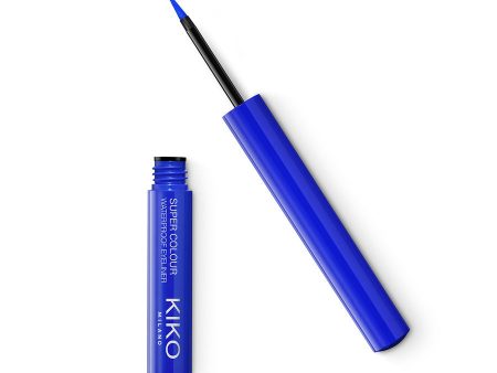 Super Colour Waterproof Eyeliner ultragładki wodoodporny kolorowy eyeliner w płynie 06 Blue 1.7ml on Sale