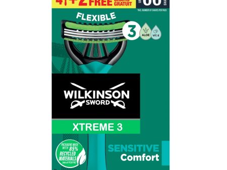 Xtreme3 Sensitive Comfort jednorazowe maszynki do golenia dla mężczyzn 6szt Hot on Sale