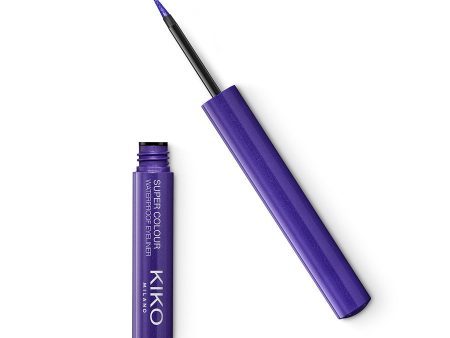 Super Colour Waterproof Eyeliner ultragładki wodoodporny kolorowy eyeliner w płynie 05 Violet 1.7ml Online now