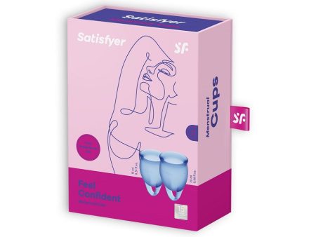 Feel Confident Menstrual Cup zestaw kubeczków menstruacyjnych 15ml + 20ml Dark Blue Online Hot Sale