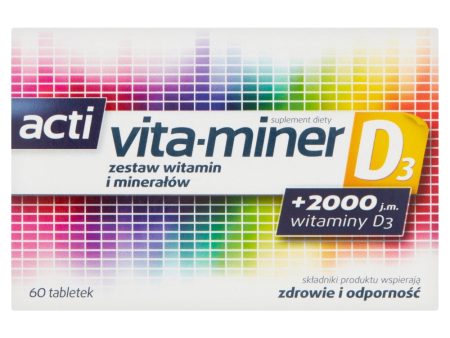 D3 zestaw witamin i minerałów suplement diety 60 tabletek Hot on Sale