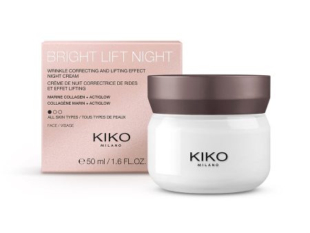 Bright Lift Night liftingujący krem matujący na noc z kolagenem morskim 50ml on Sale