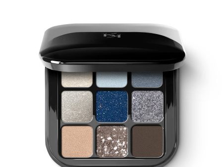 Glamour Multi Finish Eyeshadow Palette paleta 9 cieni do powiek o różnym wykończeniu 05 Blue Variations Discount