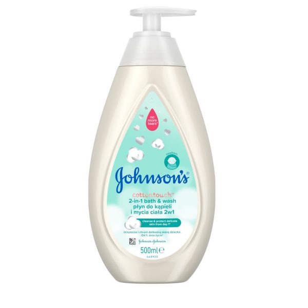 Johnson s Cotton Touch płyn do kąpieli i mycia ciała 2w1 500ml Hot on Sale