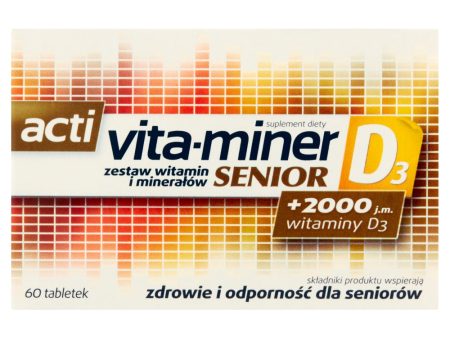 Senior D3 zestaw witamin i minerałów suplement diety 60 tabletek on Sale