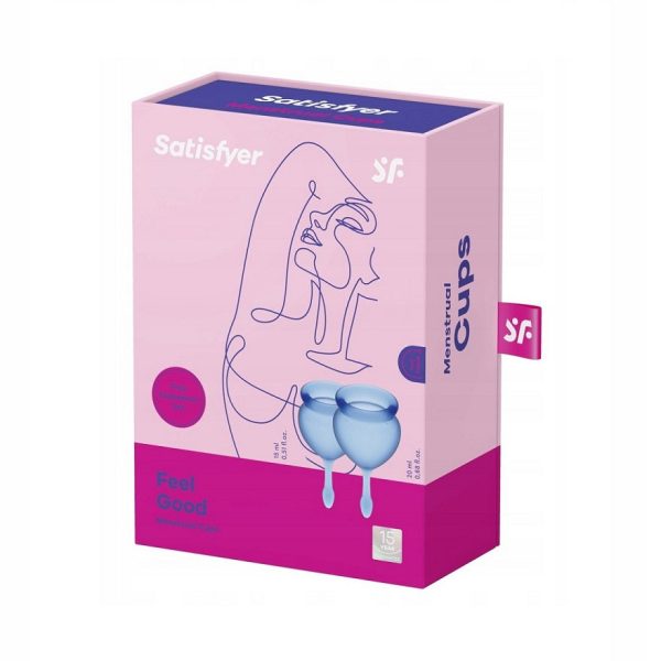 Feel Good Menstrual Cup zestaw kubeczków menstruacyjnych 15ml + 20ml Dark Blue For Cheap