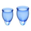 Feel Confident Menstrual Cup zestaw kubeczków menstruacyjnych 15ml + 20ml Dark Blue Online Hot Sale