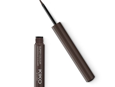 Super Colour Waterproof Eyeliner ultragładki wodoodporny kolorowy eyeliner w płynie 09 Dark Brown 1.7ml Online Sale