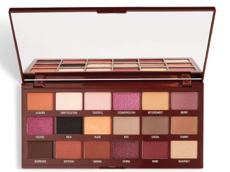 I Heart Revolution Chocolate Eyeshadow Palette paleta cieni do powiek Cranberries & Chocolate 18g For Cheap