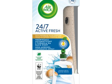 Active Fresh odświeżacz automatyczny z formułą na bazie wody i wkład Morska Bryza 228ml For Discount