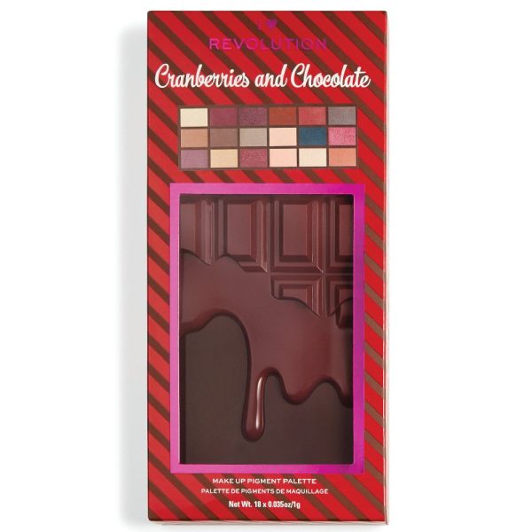 I Heart Revolution Chocolate Eyeshadow Palette paleta cieni do powiek Cranberries & Chocolate 18g For Cheap