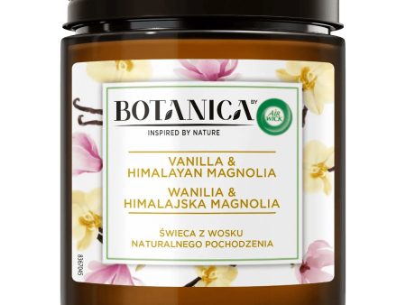 Botanica świeca z wosku naturalnego pochodzenia Wanilia & Himalajska Magnolia 205g For Cheap