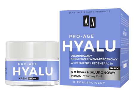 Hyalu Pro-Age ujędrniający krem przeciwzmarszczkowy na noc 50ml Sale