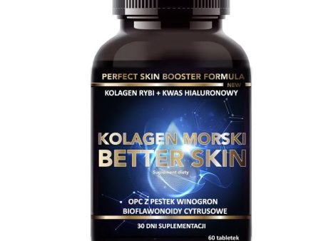 Kolagen Morski Better Skin + Witamina C + Kwas Hialuronowy suplement diety 60 tabletek Cheap